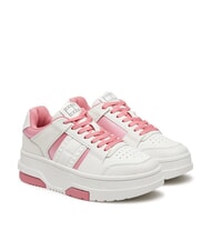 TOMMY HILFIGER TH BROOKLYN Zapatillas de piel con plataforma plana rosa preppy - Zapatos Mujer - 1