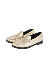TOMMY HILFIGER TH METALLIC Mocasines de piel metalizada - Zapatos Mujer