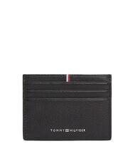 TOMMY HILFIGER TH CORP Tarjetero plano de cuero negro - Carteras Hombre - 1