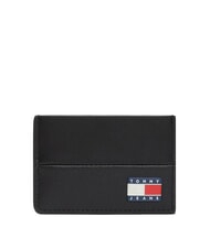 TOMMY HILFIGER TJ HERITAGE LEATHER Tarjetero plano negro - Carteras Hombre - 1