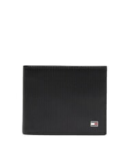 TOMMY HILFIGER TH FLAG Cartera de cuero negro - Carteras Hombre - 1