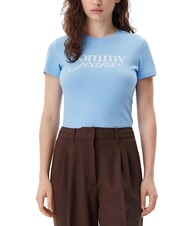 TOMMY HILFIGER TH JEANS Camiseta de algod&oacute;n con estampado de logotipo - camiseta