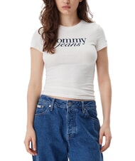 TOMMY HILFIGER TH JEANS Camiseta de algod&oacute;n con estampado de logotipo - camiseta