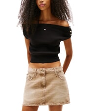 TOMMY HILFIGER TH JEANS Su&eacute;ter corto con mangas cortas negro - camiseta - 1