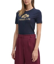 TOMMY HILFIGER VARSITY Camiseta de mujer slim fit con estampado Marina de noche oscura - camiseta - 1