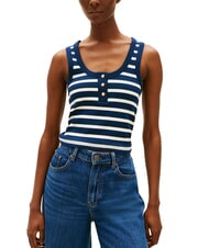 TOMMY HILFIGER HENLEY camiseta sin mangas de 3 botones - camiseta