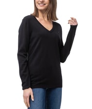 TOMMY HILFIGER TH Su&eacute;ter de cuello en V para mujer - Su&eacute;teres de mujer