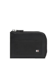 TOMMY HILFIGER TH FLAG Monedero de cuero negro - Carteras Hombre - 1