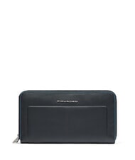 PIQUADRO ATLAS Cartera de cuero con cremallera nero2 - Carteras Mujer - 1