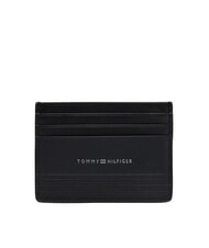 TOMMY HILFIGER TH BUSINESS Tarjetero plano de piel saffiano negro - Carteras Hombre - 1