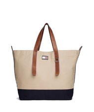 TOMMY HILFIGER TH RUNAWAY Bolsa de viaje de lona beige cl&aacute;sico - Bolsas de viaje - 1