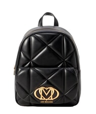 LOVE MOSCHINO EMBOSSED Mochila con bolsillo negro - Bolsos Mujer - 1