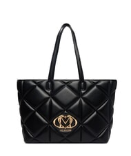 LOVE MOSCHINO EMBOSSED Bolso de compras de hombro negro - Bolsos Mujer - 1