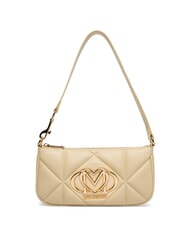 LOVE MOSCHINO EMBOSSED Bolso de hombro peque&ntilde;o manteca - Bolsos Mujer - 1