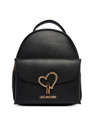 LOVE MOSCHINO HEART TURNLOCK Mochila con bolsillo negro - Bolsos Mujer - 1