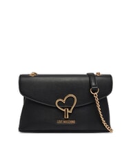 LOVE MOSCHINO HEART TURNLOCK Bolso de hombro convertible negro - Bolsos Mujer - 1