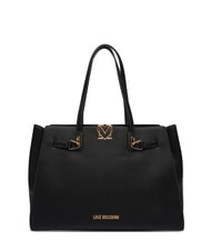 LOVE MOSCHINO SOFT SCULPT Bolso de compras de hombro negro - Bolsos Mujer - 1