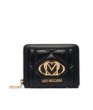 LOVE MOSCHINO EMBOSSED Cartera mediana con cremallera negro - Carteras Mujer - 1