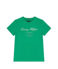 TOMMY HILFIGER TH KIDS Camiseta de manga corta infantil con estampado Verde Ol&iacute;mpico - Camiseta ni&ntilde;o - 1
