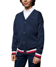 TOMMY HILFIGER TH KIDS C&aacute;rdigan de algod&oacute;n con botones Marina de noche oscura - Su&eacute;teres para ni&ntilde;os - 1