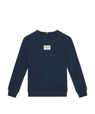 TOMMY HILFIGER TH KIDS Sudadera de cuello redondo con parche de logo Marina de noche oscura - Sudadera Beb&eacute; - 1