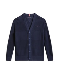 TOMMY HILFIGER TH KIDS C&aacute;rdigan de algod&oacute;n para ni&ntilde;os Marina de noche oscura - Su&eacute;teres para ni&ntilde;os - 1