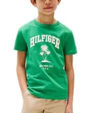 TOMMY HILFIGER TH KIDS Camiseta de algod&oacute;n de manga corta verde radiante - Camiseta ni&ntilde;o - 1