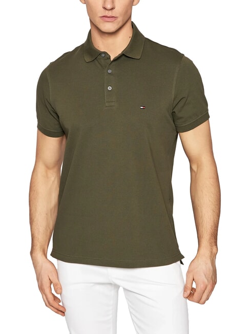 TOMMY HILFIGER 1985  1985 playera tipo polo de corte slim verde militar - camisa polo
