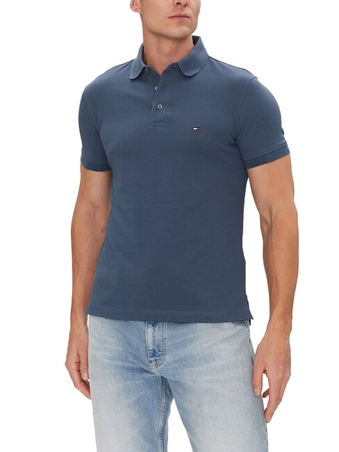 TOMMY HILFIGER 1985  1985 playera tipo polo de corte slim Mar Egeo - camisa polo