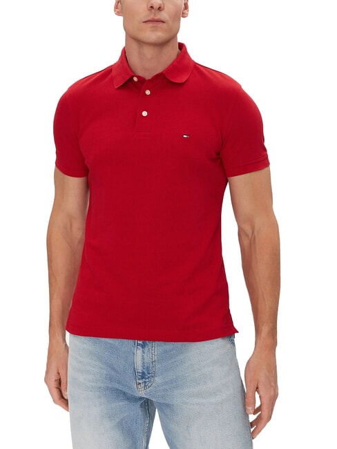 TOMMY HILFIGER 1985  1985 playera tipo polo de corte slim rojo medio - camisa polo