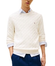 TOMMY HILFIGER TH  Su&eacute;ter de cuello redondo p&eacute;talo de marfil - Su&eacute;teres de los hombres - 1
