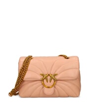 PINKO LOVE PUFF MINI Mini bolso bandolera en napa rosa tostado-oro antiguo - Bolsos Mujer - 1