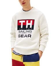 TOMMY HILFIGER TH SAILING Su&eacute;ter de cuello redondo marfil - Su&eacute;teres de los hombres - 1