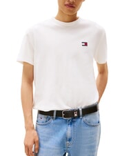 TOMMY HILFIGER TH JEANS Camiseta de manga corta con logo bordado crudo - camiseta - 1