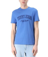 TOMMY HILFIGER TH JEANS Camiseta de manga corta con bordado clima azul - camiseta - 1