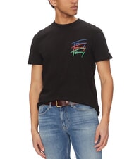 TOMMY HILFIGER TH JEANS Camiseta de manga corta con logotipos multicolores - camiseta