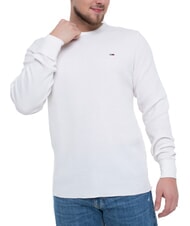 TOMMY HILFIGER TH JEANS Camiseta de manga larga con estampado de gofres blanco antiguo - camiseta - 1