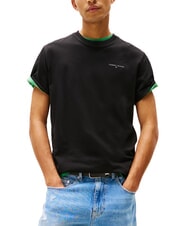 TOMMY HILFIGER TH JEANS Camiseta de manga corta con estampado de logotipo negro - camiseta - 1