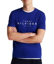 TOMMY HILFIGER TH Camiseta de algod&oacute;n de manga corta cu&ntilde;a azul - camiseta - 1