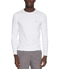 TOMMY HILFIGER TH Camiseta de algod&oacute;n el&aacute;stico de manga larga blanco - camiseta - 1