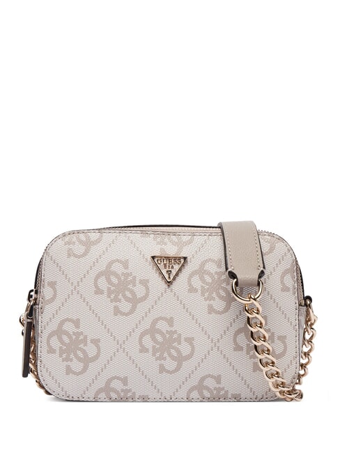 GUESS NOELLE 2 Mini bolso de hombro para c&aacute;mara logotipo de color topo oscuro - Bolsos Mujer