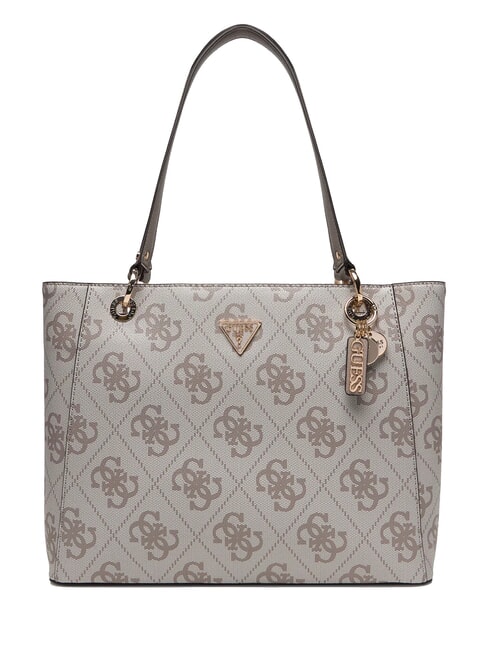 GUESS NOELLE 2 Bolso de hombro con estampado del logotipo 4G logotipo de color topo oscuro - Bolsos Mujer