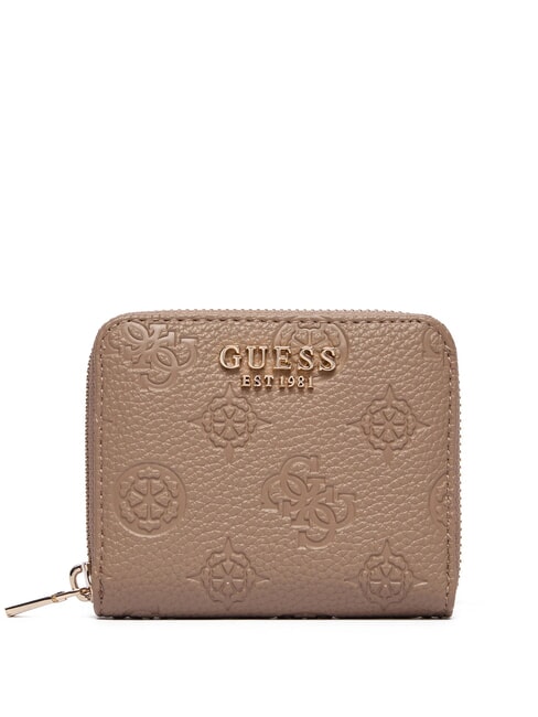 GUESS CRESIDIA 2 Cartera peque&ntilde;a logotipo de color topo oscuro - Carteras Mujer