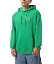 TOMMY HILFIGER TH JEANS Sudadera con capucha y parche de bandera verde costero - Sudaderas - 1