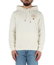 TOMMY HILFIGER TH Sudadera con capucha y logotipo bordado p&eacute;talo de marfil - Sudaderas - 1