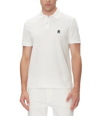 TOMMY HILFIGER TH Polo de manga corta con bordado de monograma blanco - camisa polo - 1