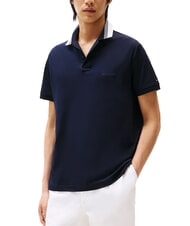 TOMMY HILFIGER TH Polo de manga corta con cuello de rayas cielo del desierto - camisa polo - 1