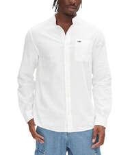 TOMMY HILFIGER TH JEANS Camisa de cuello mandar&iacute;n en mezcla de lino - Camisas de hombre