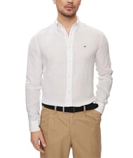 TOMMY HILFIGER TH Camisa de lino de manga larga de corte regular - Camisas de hombre