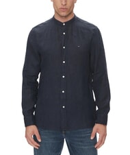 TOMMY HILFIGER TH Camisa de cuello coreano de corte regular cielo del desierto - Camisas de hombre - 1